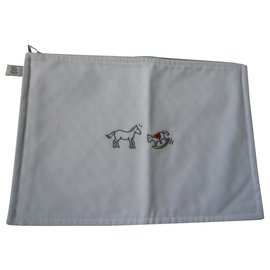 Hermès-HERMES White kit new condition GM-White