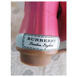 Burberry-Rain boots check-Pink