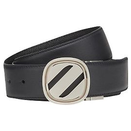 Cinturón de piel de becerro ERMENEGILDO ZEGNA Negro Azul marino