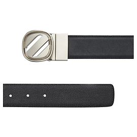 Ermenegildo Zegna ZEGNA calf leather Belt Black Navy blue