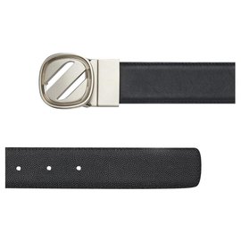 Ermenegildo Zegna-ZEGNA calf leather Belt-Black,Navy blue