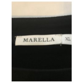 Marella-Top estampado-Negro,Azul oscuro