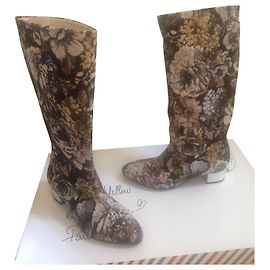 Mellow Yellow Boots Leather and Cloth 36 Multiple colors