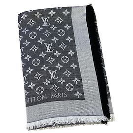 Louis Vuitton Schwarzer Jeansschal Schwarz