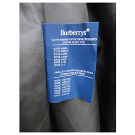 Burberry-abrigo de mujer Burberry vintage en tweed irlandés t 40-Gris
