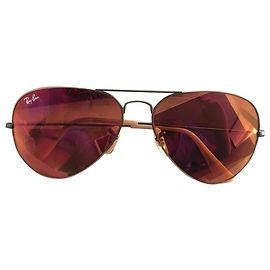 Ray-Ban Red Aviator Sonnenbrille Rot Bordeaux