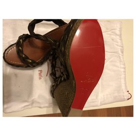 Christian Louboutin-Sandals-Dark brown