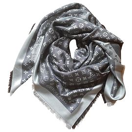 Louis Vuitton Monogramm-Denimschal Schwarz