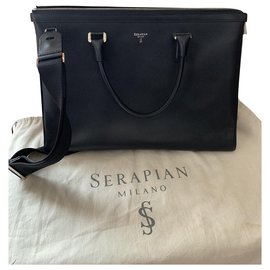 Autre Marque-Serapian leather bag-Black