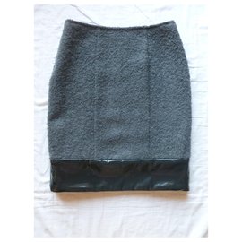 Pennyblack-Falda de mezcla de lana PENNYBLACK-Gris antracita