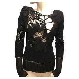 Christian Lacroix Schwarzer Pullover Schwarz