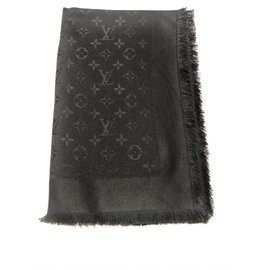 Louis Vuitton-Châle Louis Vuitton Monogram noir-Noir