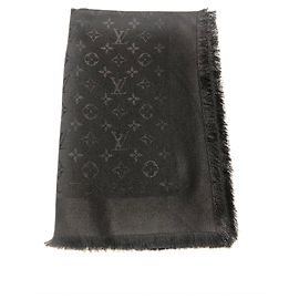 Louis Vuitton Monogram schwarzer Schal Schwarz