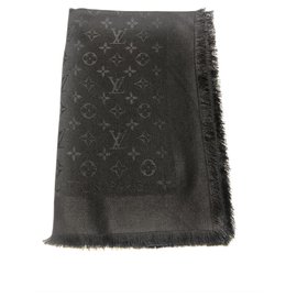 Louis Vuitton-Scialle Louis Vuitton Monogram nero-Nero