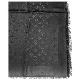 Louis Vuitton-Louis Vuitton Monogram black shawl-Black