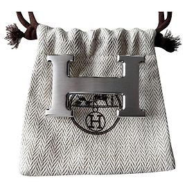 Hermès HERMES Genuine new H belt buckle - Brushed palladium (COULEUR ARGENT) Silvery