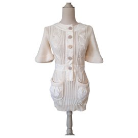 Fendi-Robes-Blanc cassé