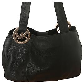 Bolsa Michael Kors de pele preta Preto