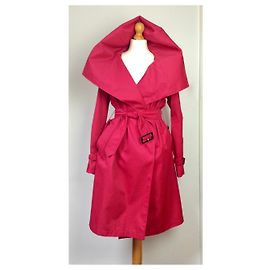 Aquascutum Unique Stylish Trench Coat Red