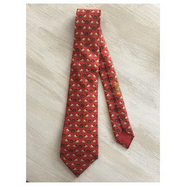 Hermès corbata de hermes Roja