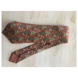 Hermès-corbata de hermes-Coral