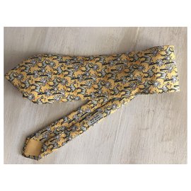 Hermès-corbata de hermes-Amarillo