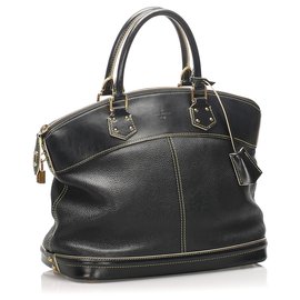 Louis Vuitton-Louis Vuitton Black Suhali Lockit MM-Black