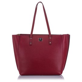 red mcm duffle bag