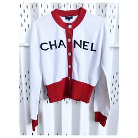 Chanel-icónico 2019 Cárdigan-Blanco