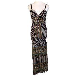 Diane Von Furstenberg-Vestido largo de seda con pedrería de DvF Kingston-Multicolor