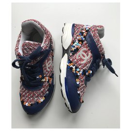 Chanel-Zapatillas Tweed Runner-Multicolor