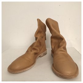 Vic Matié-Ankle Boots-Beige
