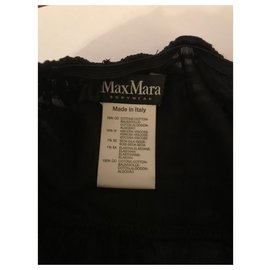 Max Mara-Corpete marrom e preto-Preto,Castanho escuro