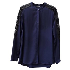 The Kooples-shirt with lace-Blue,Navy blue