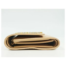Louis Vuitton-LOUIS VUITTON portofeuilles Capucines compact Womens Folded wallet M63953 Beige-Beige