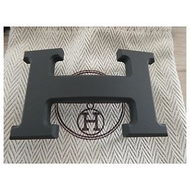 Hermès fivela de cinto em PVD mate Preto