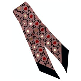 Gucci-Sciarpe di seta-Rosa