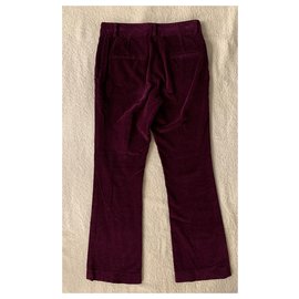 Autre Marque-L'autre eligió pantalones de terciopelo-Púrpura