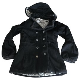 Autre Marque-Girl Coats outerwear-Black,Silvery