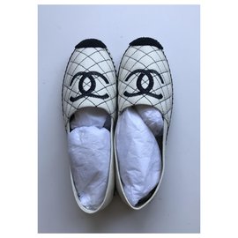 chanel espadrilles cream