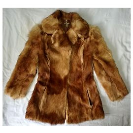 Sam Rone Murmel (Marmot) Short Brown  Fur Coat Brown