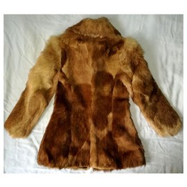 Sam Rone-Mormorio (Marmotta) Cappotto di pelliccia marrone corto-Marrone