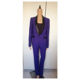 Just Cavalli-traje de pantalon-Púrpura