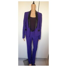 Just Cavalli-traje de pantalon-Púrpura