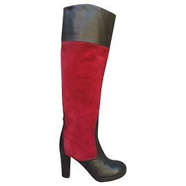 Botas Chloé em couro de cervo vermelho 36.5 Vermelho