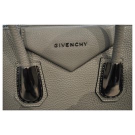 Givenchy-Mittlere Antigona-Tasche aus Leder-Grau