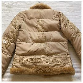 Manteau Roberto Cavalli Beige en Polyester Beige