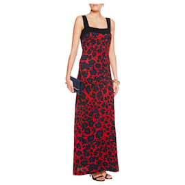 Diane Von Furstenberg-DvF Lourosa maxi silk dress-Black,Red,Purple