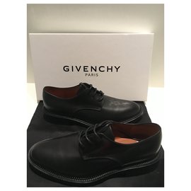 Givenchy-Tênis derby de couro preto Givenchy-Preto