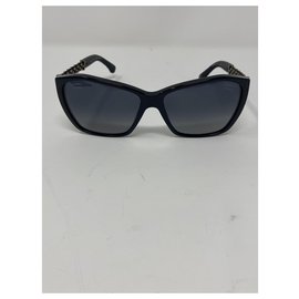 Chanel-óculos chanel modelo reiusse preto-Preto